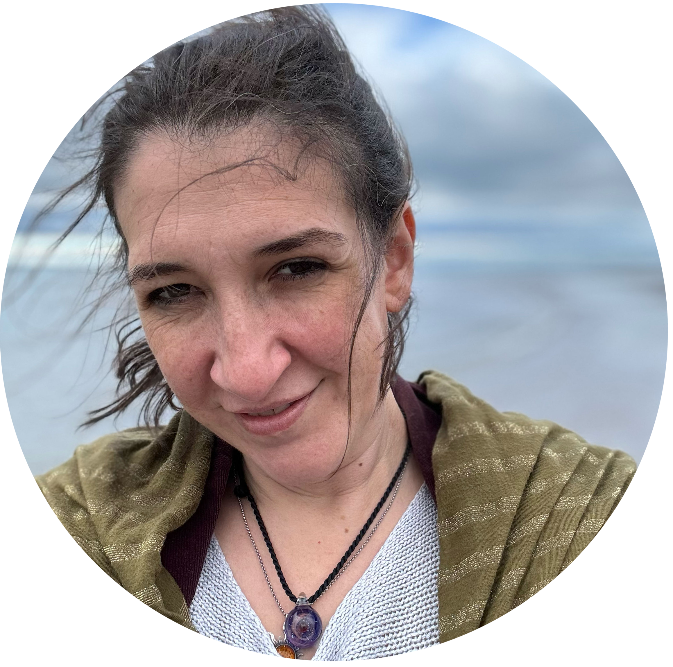 Photograph of Marie Sewell on Barmouth beach